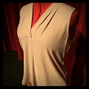 Calvin Klein Callia V-Neck Blouse Light Grey